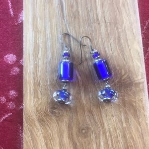Cobalt Blue& Sterling earrings 🌺